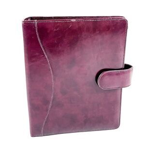 Con Conti Leather 3 Ring Calendar Organizer Binder Zip Pouch Harper House System